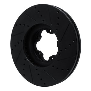 Ford Transit-350 HD/DRW Brake Rotor (1) - Front Left - R1 Concepts - Drilled & Slotted - Black - `15-`25